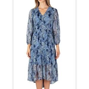 Joie limited edition parisian paisley tiered smocked dress womens medium cottage